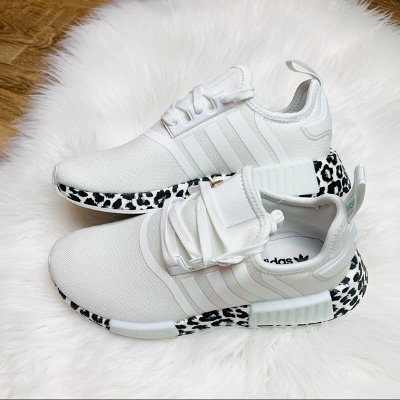 Adidas NMD R1 White Black Leopard Women's Shoes - Picture 6 of 6